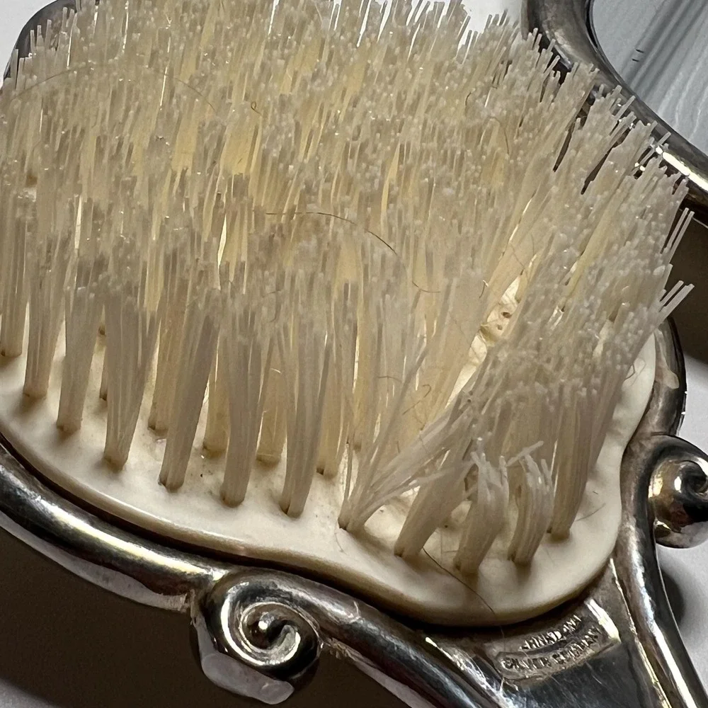 Antique‎ matching Brush And Hand Mirror International Silver Vanity 2 Piece Set